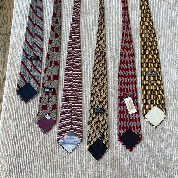 Six Mens silk ties various NWT, NWOT, some used - Picture 2 of 5